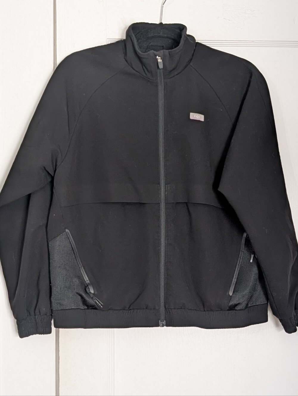 Figs Technical Collection Sydney Scrub Jacket Women's Size S Black w/ Pockets